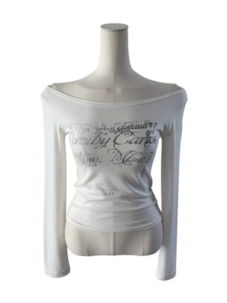 Rossy printed lip neck long sleeve T