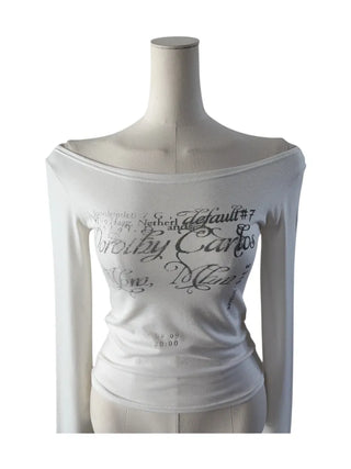 Rossy printed lip neck long sleeve T