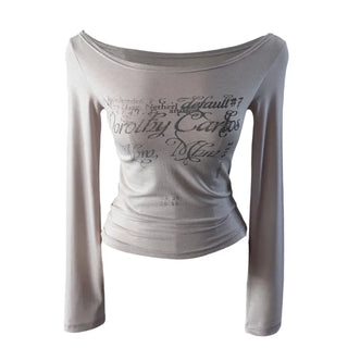 Rossy printed lip neck long sleeve T