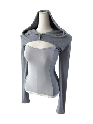 Piece split colored hoodie