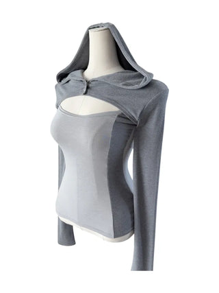 Piece split colored hoodie