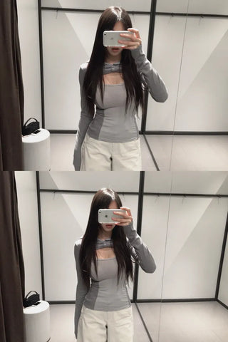 Piece split colored hoodie