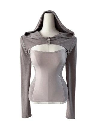 Piece split colored hoodie