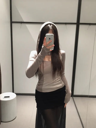 Piece split colored hoodie