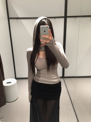 Piece split colored hoodie