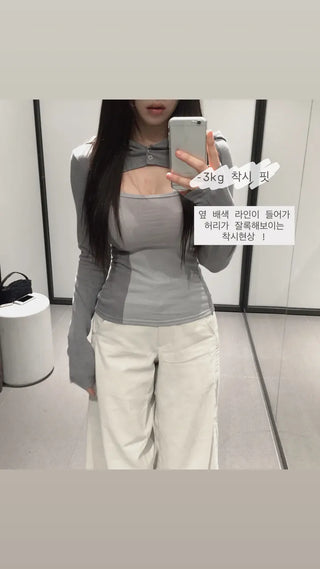 Piece split colored hoodie