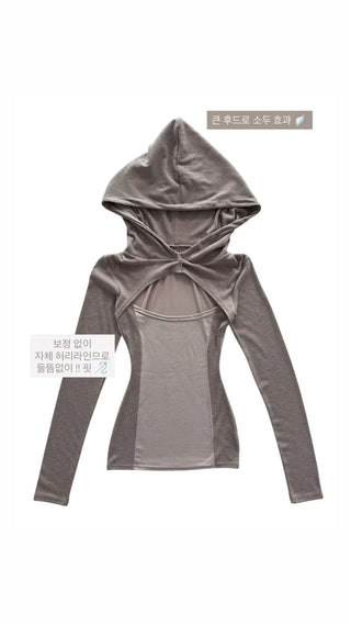 Piece split colored hoodie