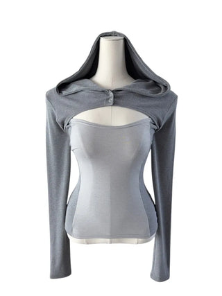 Piece split colored hoodie