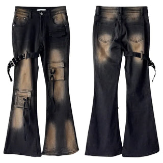 Muffin belted pocket boot pants