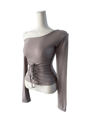 Gio One Shoulder Corset Strap T