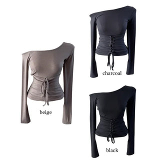 Gio One Shoulder Corset Strap T