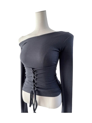 Gio One Shoulder Corset Strap T