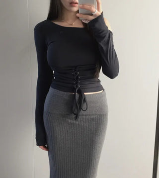 Gio One Shoulder Corset Strap T