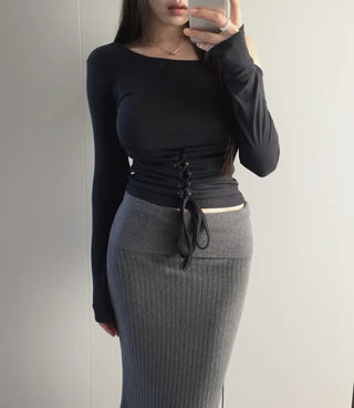 Gio One Shoulder Corset Strap T