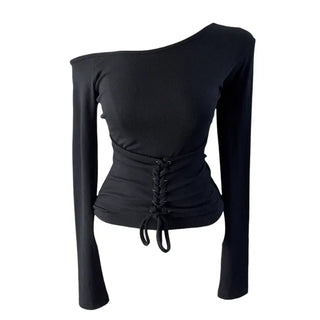 Gio One Shoulder Corset Strap T