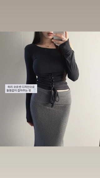 Gio One Shoulder Corset Strap T