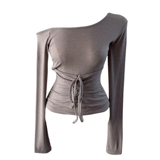 Gio One Shoulder Corset Strap T