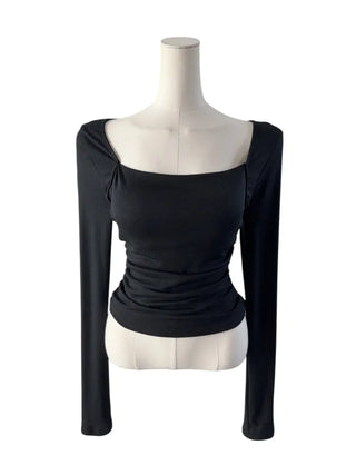 Dimir Square Neck Shirring T