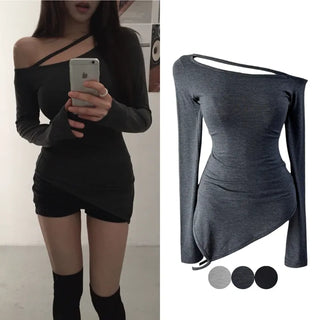 Unbalanced One-Shoulder Ring T