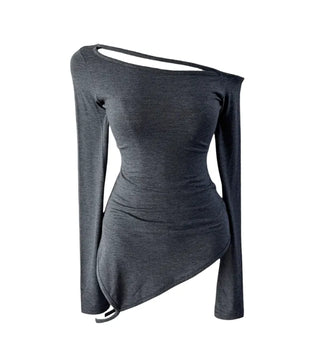 Unbalanced One-Shoulder Ring T