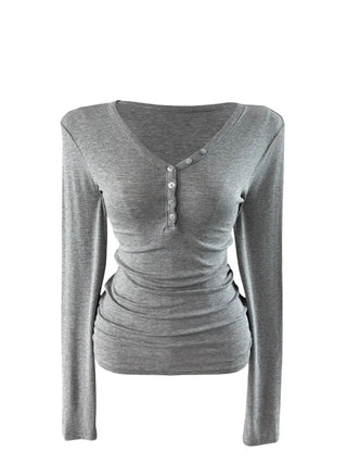 LISA heart neck button T Lisa heart neck button T