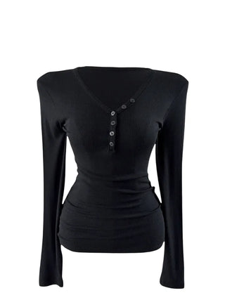 LISA heart neck button T Lisa heart neck button T