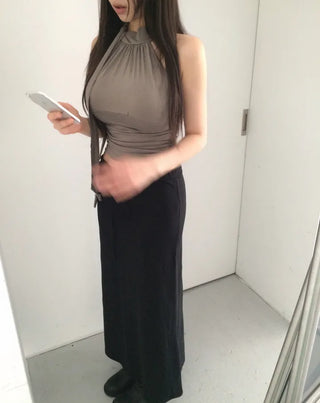 Wish hool strap holterneck top
