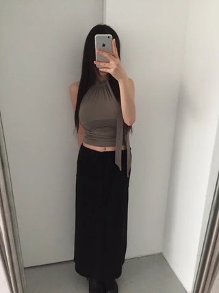 Wish hool strap holterneck top