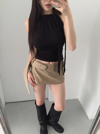 Wish hool strap holterneck top