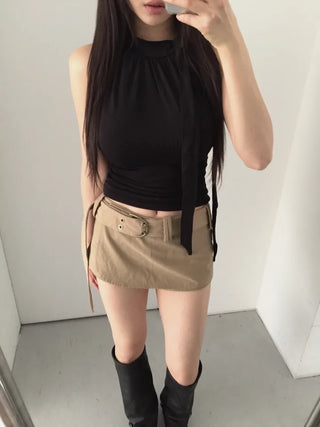 Wish hool strap holterneck top