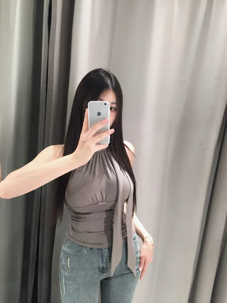 Wish hool strap holterneck top
