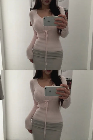 lira ribbon strap knit