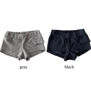 Pleated Knit Shorts Pants