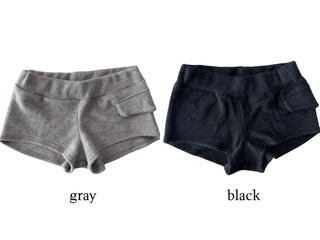 Pleated Knit Shorts Pants