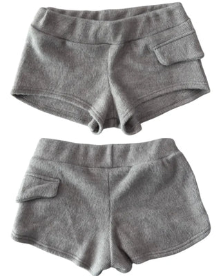 Pleated Knit Shorts Pants