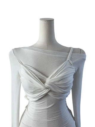 Bagel Twisted One Shoulder T