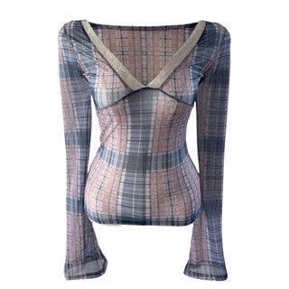 Reelcar lace see-through T