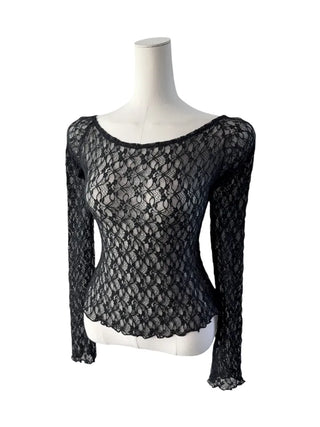 Mina Flower Lace See-Through T