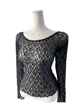Mina Flower Lace See-Through T