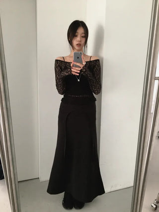 Mina Flower Lace See-Through T