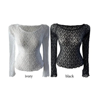 Mina Flower Lace See-Through T