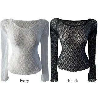 Mina Flower Lace See-Through T