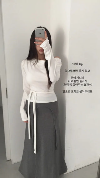 off-shoulder wrap tee