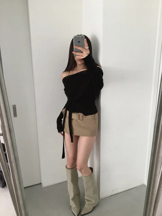 Endevolved Unbalanced Stud Strap Top