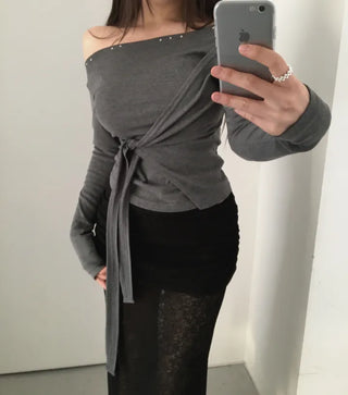 Endevolved Unbalanced Stud Strap Top