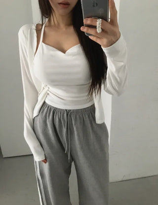 Lily Dreyf Shirring Halterneck Set