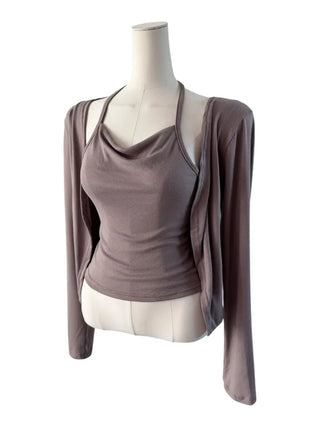 Lily Dreyf Shirring Halterneck Set