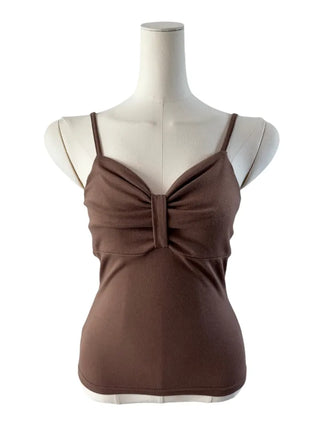 Freel ribbon point sleeveless frill ribbon point nasi