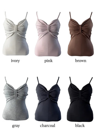 Freel ribbon point sleeveless frill ribbon point nasi