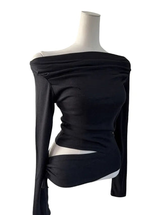 Belle Drape Wrap Slit T